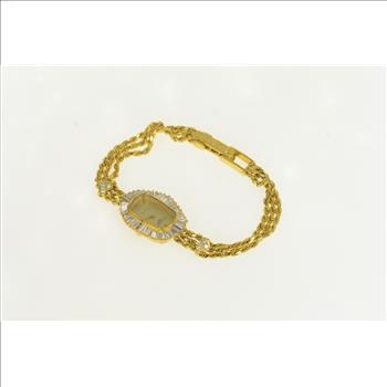 14k Gold 2.00 Diamond Longines Quartz Watch - Women's