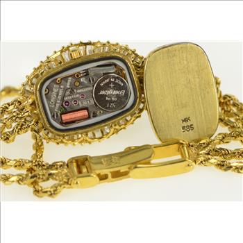 14k Gold 2.00 Diamond Longines Quartz Watch - Women's