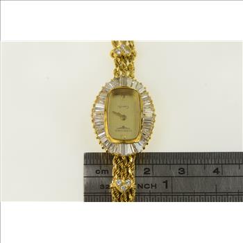 14k Gold 2.00 Diamond Longines Quartz Watch - Women's