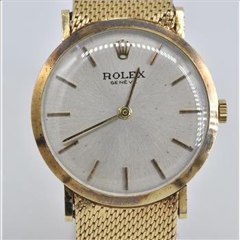 14k Gold Rolex Vintage Dress Watch Ornate Watch - Women's