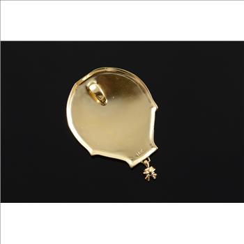 14K Green Peridot Ornate Hot Air Balloon Yellow Gold Charm/Pendant