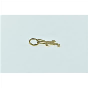 14K H Cursive Monogram Letter Initial Name Yellow Gold Charm/Pendant
