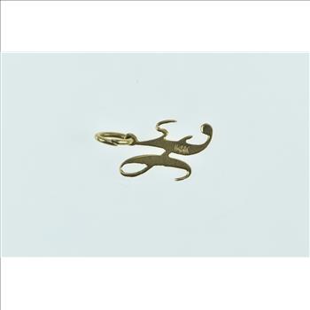 14K H Cursive Monogram Letter Initial Name Yellow Gold Charm/Pendant