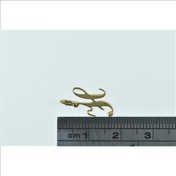 14K H Cursive Monogram Letter Initial Name Yellow Gold Charm/Pendant