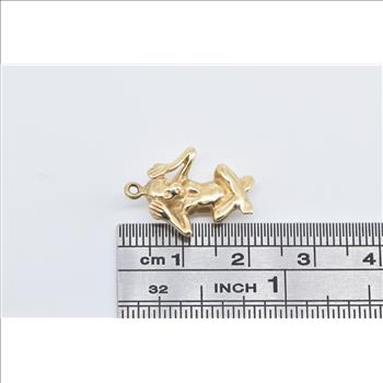 14K Hear No Evil Monkey Novelty 3D Symbol Yellow Gold Charm/Pendant