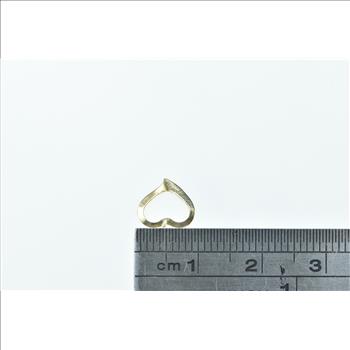 14K Heart Love Symbol Cut Out Single Stud Yellow Gold Earring