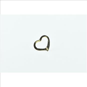 14K Heart Love Symbol Cut Out Single Stud Yellow Gold Earring