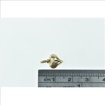 14K Heart Love Symbol Romantic Diamond Cut Yellow Gold Charm/Pendant
