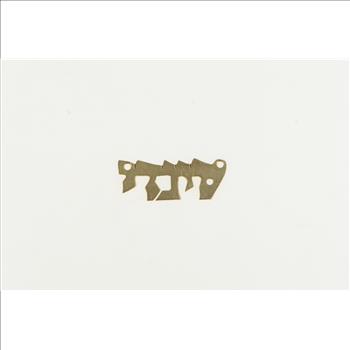 14K Hebrew Letter Name Jewish Faith Yellow Gold Charm/Pendant