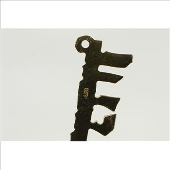 14K Hebrew Letter Name Jewish Faith Yellow Gold Charm/Pendant