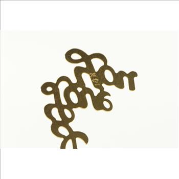 14K I Love You Cursive Name Word Yellow Gold Charm/Pendant