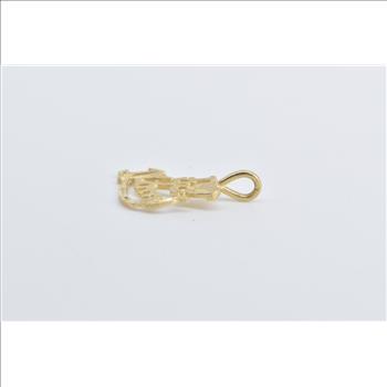 14K I Love You Mom Heart Love Message Yellow Gold Charm/Pendant