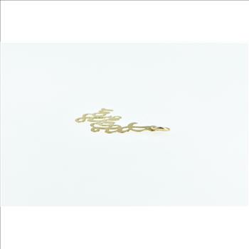 14K I Love You Word Cursive Romantic Message Yellow Gold Charm/Pendant