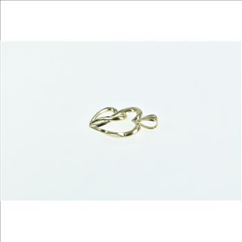 14K Interlocking Heart Love Symbol Vintage Yellow Gold Charm/Pendant