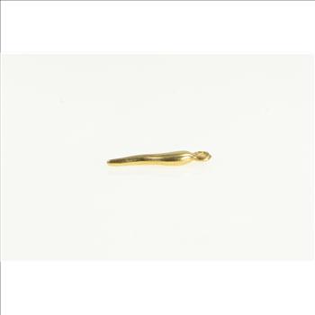 14K Italian Horn Traditional Protection Symbol Yellow Gold Charm/Pendant