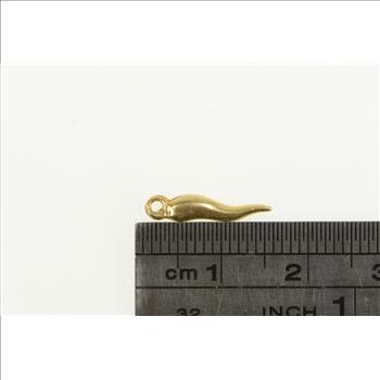 14K Italian Horn Traditional Protection Symbol Yellow Gold Charm/Pendant