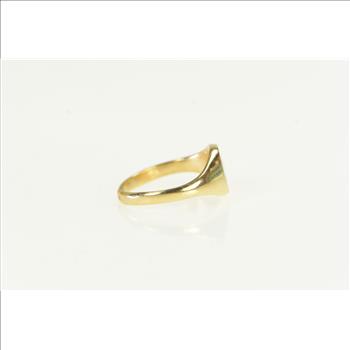 14K J Cursive Letter Initial Monogram Name Yellow Gold Ring, Size 3.5