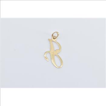 14K J Cursive Letter Monogram Initial Name Yellow Gold Charm/Pendant