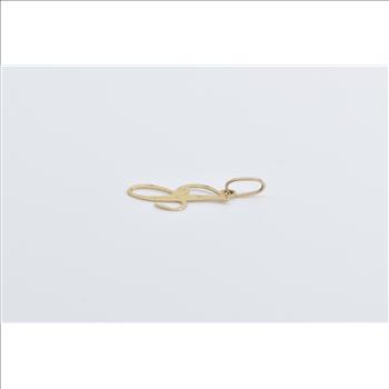 14K J Cursive Letter Monogram Initial Name Yellow Gold Charm/Pendant