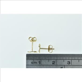 14K J Letter Initial Cut Out Name Monogram Stud Yellow Gold Earrings