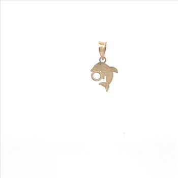 14K Jumping Dolphin Ocean Animal Yellow Gold Charm/Pendant