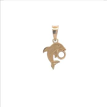 14K Jumping Dolphin Ocean Animal Yellow Gold Charm/Pendant