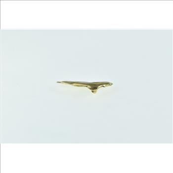 14K Jumping Dolphin Symbol Ocean Animal Yellow Gold Charm/Pendant