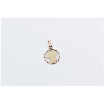 14K Justice Blindfold Symbol Justice is Blind Yellow Gold Charm/Pendant