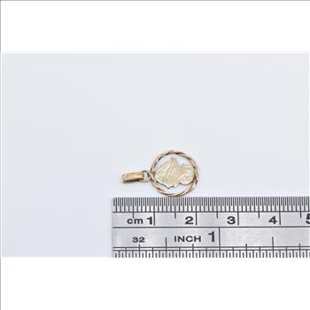 14K Justice Blindfold Symbol Justice is Blind Yellow Gold Charm/Pendant