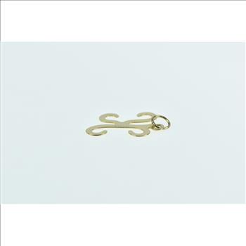 14K K Cursive Letter Initial Monogram Name Yellow Gold Charm/Pendant