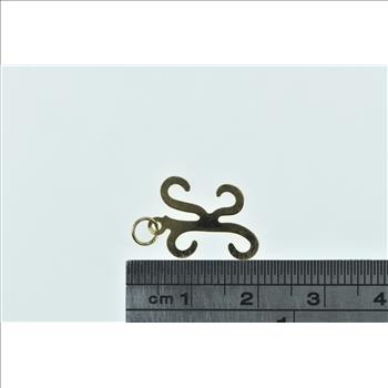 14K K Cursive Letter Initial Monogram Name Yellow Gold Charm/Pendant