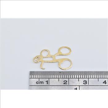 14K K Cursive Letter Monogram Initial Name Yellow Gold Charm/Pendant