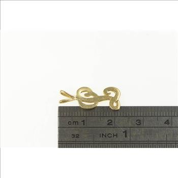 14K L Cursive Letter Initial Monogram Name Yellow Gold Charm/Pendant