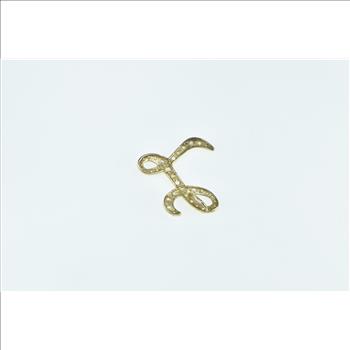 14K L Cursive Letter Monogram Name Initial Yellow Gold Charm/Pendant