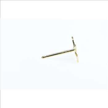 14K L Letter Initial Monogram Name Single Stud Yellow Gold Earring