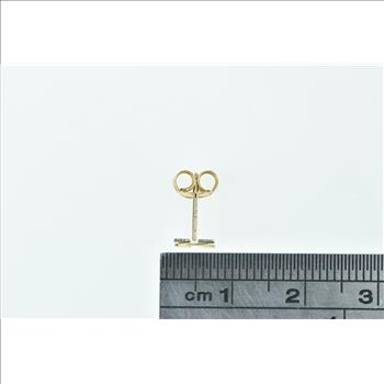 14K L Letter Initial Monogram Name Single Stud Yellow Gold Earring