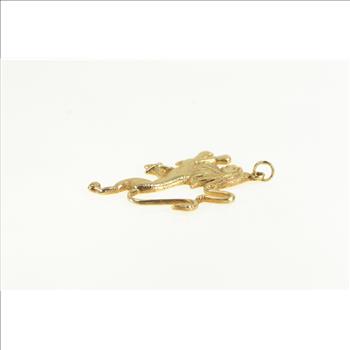 14K Leo Lion Astrology Zodiac Sign Vintage Yellow Gold Pendant