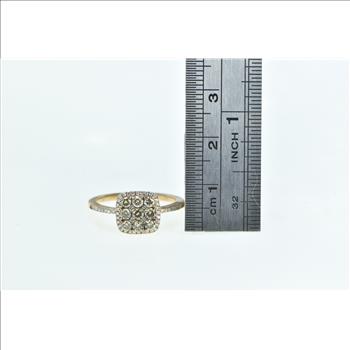 14K LeVian 0.62 Ctw Diamond Halo Engagement Rose Gold Ring, Size 6.75