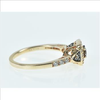 14K LeVian Chocolate Diamond Petite Engagement Rose Gold Ring, Size 6