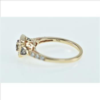 14K LeVian Chocolate Diamond Petite Engagement Rose Gold Ring, Size 6