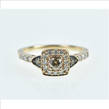 14K LeVian Chocolate Diamond Petite Engagement Rose Gold Ring, Size 6