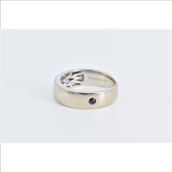14K Love Vera Wang Sapphire Men's Wedding Band White Gold Ring, Size 9.75