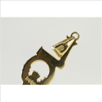 14K LOVE Word Claddagh Symbol Loyalty Yellow Gold Charm/Pendant