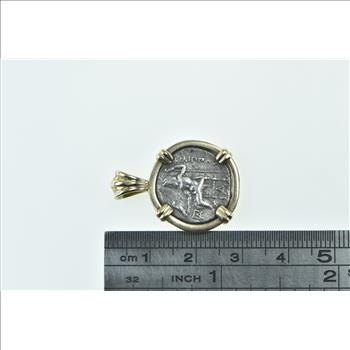 14K Macedonian 323 BC Philip III Drachm Ancient Coin Yellow Gold Pendant