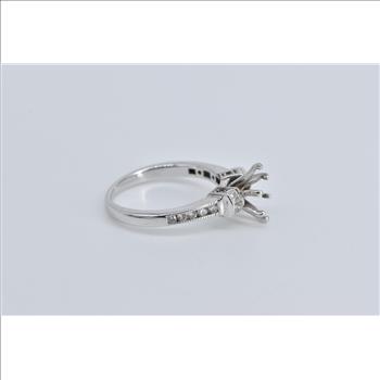 14K Marquise Diamond Engagement Setting White Gold Ring, Size 5.5