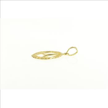 14K Mercedes Benz Logo Symbol Diamond Cut Yellow Gold Charm/Pendant