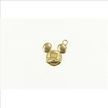 14K Mickey Mouse Cartoon Heart Walt Disney Yellow Gold Charm/Pendant