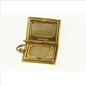 14K Mother of Pearl Star of David Torah Jewish Yellow Gold Charm/Pendant