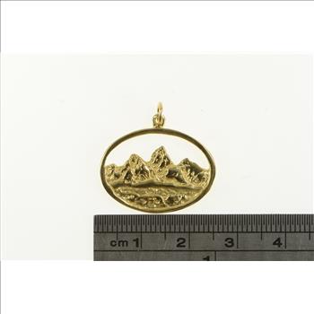 14K Mount Everest Mountain Range Souvenir Yellow Gold Charm/Pendant