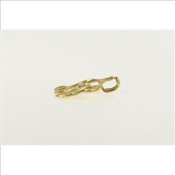 14K N Cursive Diamond Cut Letter Monogram Yellow Gold Charm/Pendant